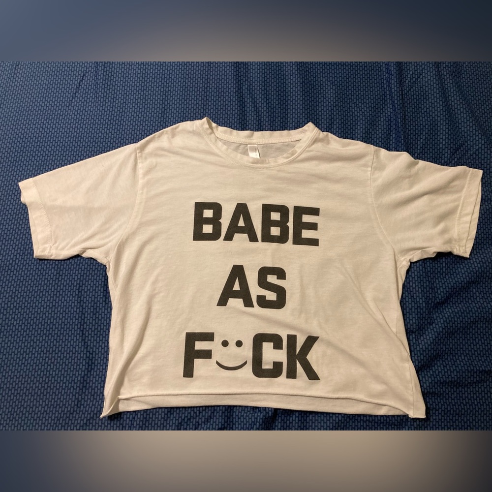 Fun super soft Babe crop top